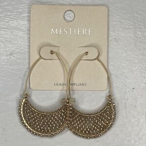 Gold Crescent Earrings